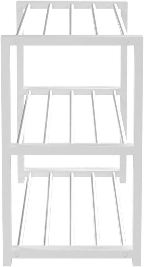 HomeTrends4You 841126 Shoe Rack 80 x 50 x 30 cm White Chrome-Plated