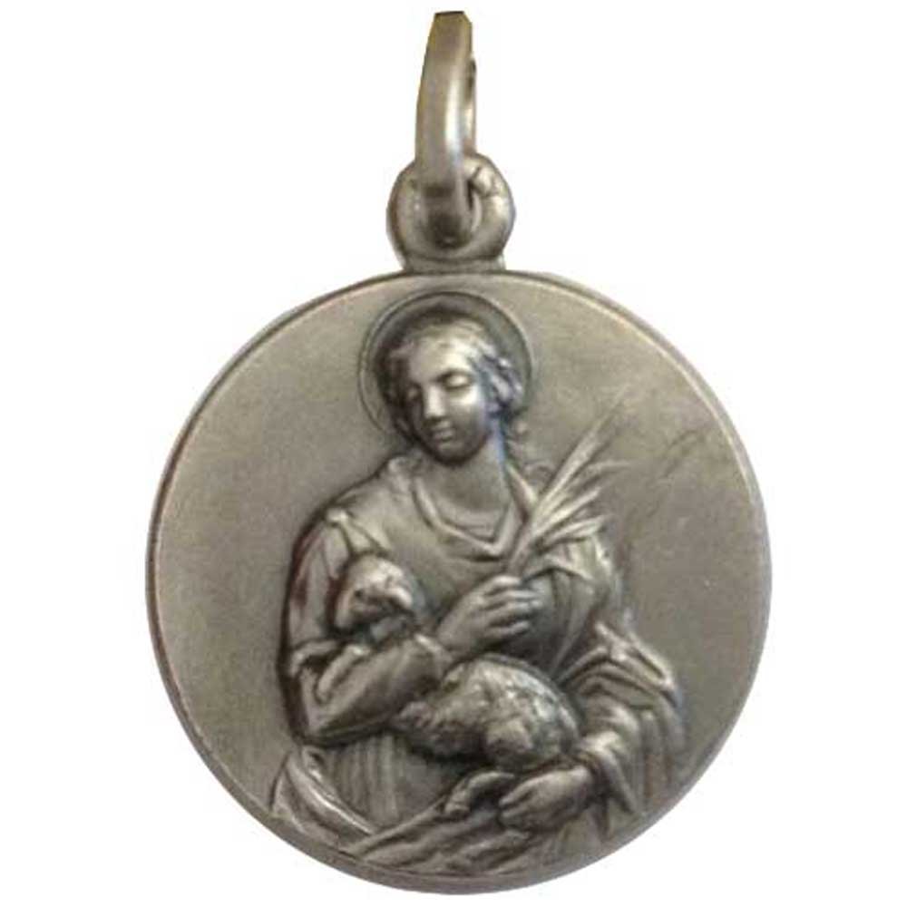I G J 925 Sterling Silver Saint Agnes Medal - The protector of Young