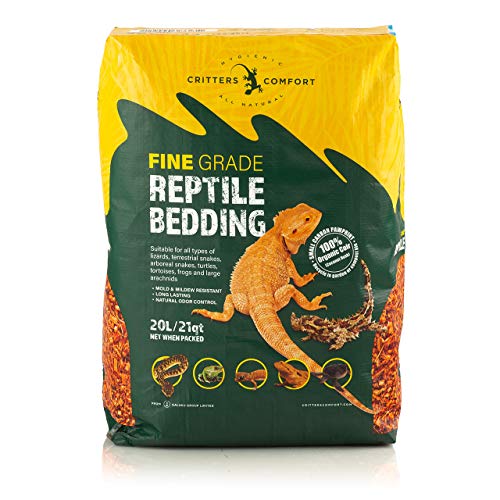 Critters Comfort Coconut Reptile Bedding Organic Substrate - Fine, 21 Quarts (Best Substrate For Leopard Gecko)