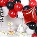 PartyWoo Casino Party Decorations, 50 pcs Red Balloons Black Balloons White Balloons for Las Vegas Party Decorations, Casino Theme Party Supplies, Casino Night, Casino Birthday Party