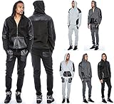 Enimay Men's Athletic Track Jogging Suit Sweatpants Hoodie Gym Apparel Set