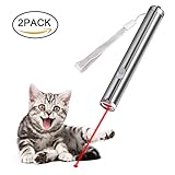 Adoric Life Cat Chaser Toys, Professional 2 in 1 Multi Function Cat Exercise Toys with Interactive LED Flashlight & Command Light, Battery Operated Cat Training Tools (Battery Not Included), 2 Pack