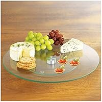 BNYD 14 inch Tempered Glass Rotating Lazy Susan Turntable Serving Plate