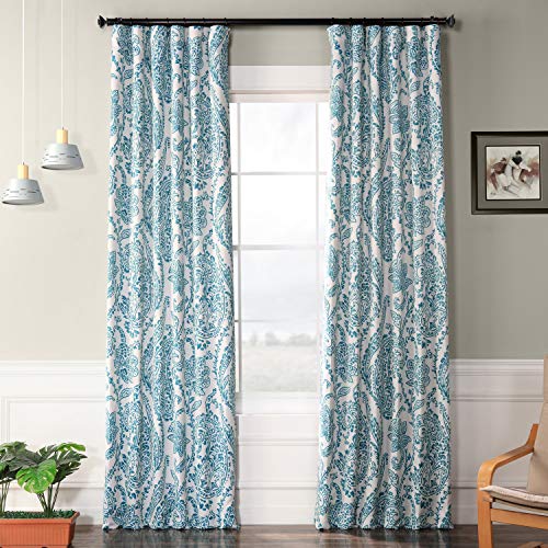 HPD Half Price Drapes BOCH-KC16072E-108 Verdunklungsvorhang (1 Panel), 50 x 108 cm, Tea Time Teal