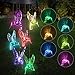 Wind Chime Solar LED Transparent Hummingbird Wind Chime Color-Changing Waterproof, Garden, Party, Decor Patio Yard Lawn etc