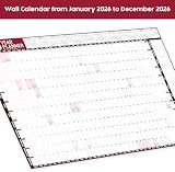 Giftinghouse 2026 Wall Planner A1 Laminated Full Year UK Mount Stickers view 8