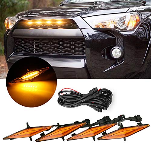 LED Grille Lights Amber with Fuse Compatible with Toyota 4Runner TRD