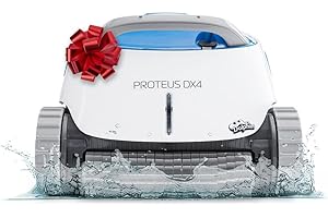 Dolphin Proteus DX4 Automatic Robotic Pool Vacuum Cleaner, Wall Climbing, Waterline Scrubber Brush, Ideal for In-Ground Pool up to 50 FT in Length
