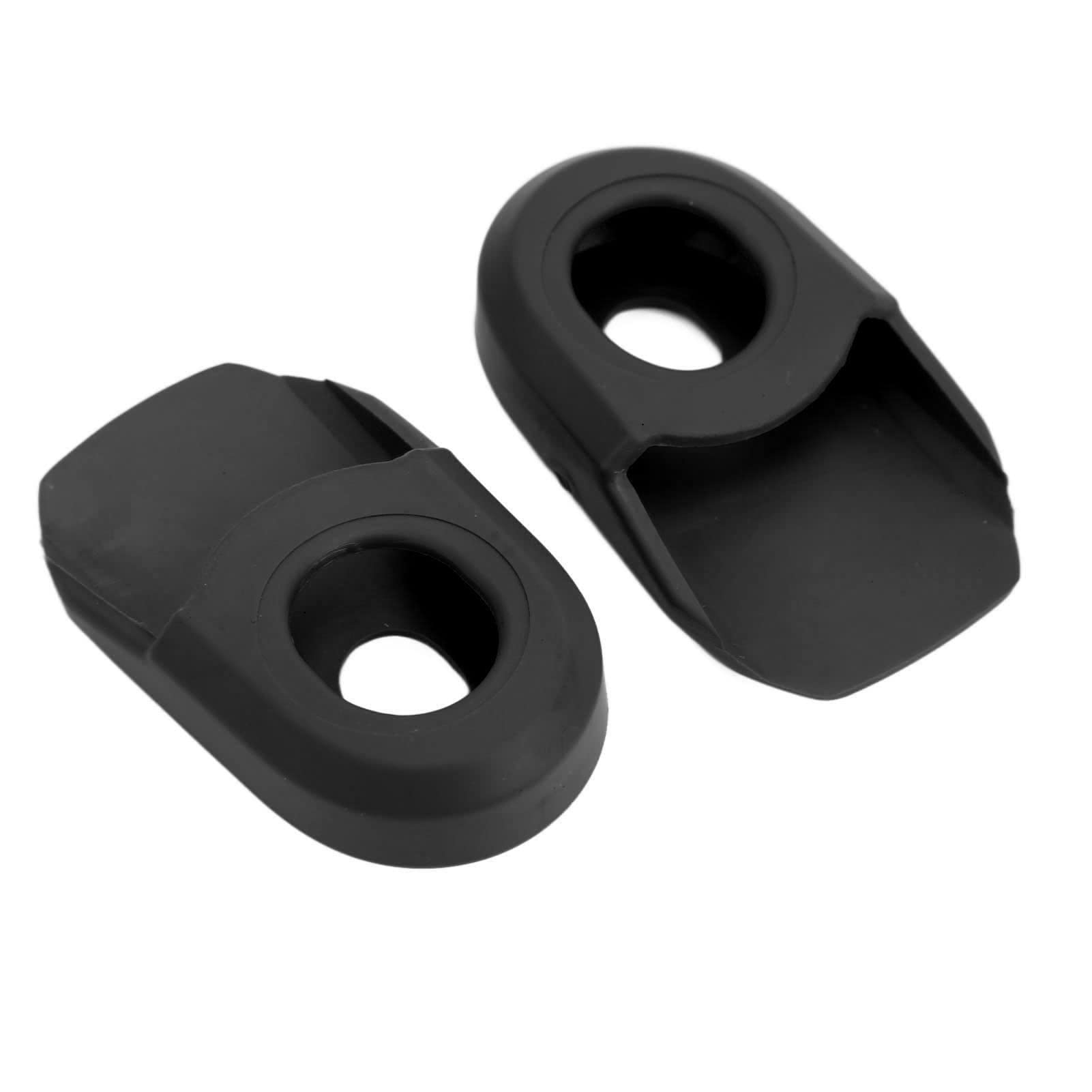 VGEBY Silicone Crank Cover, 2PCS Bike Crank Cover Protector Silicone BIcycle Crank Arm Sleeve Cover Protective Case Bicycle Crank Arm Boots Soft Cover(black) Bicycles And Spare Parts