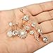 Hanpabum 5Pcs 14G Surgical Stainless Steel Dangle Belly Button Rings for Women Girls CZ Navel Rings Body Piercing Jewelry (B:Rose-gold Tone)