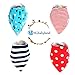 NGbabyland Baby Bandana Drool Bibs-4 Pack-Extra Absorbent Cotton Burp Cloth For Girls & Boys-Cute,Unisex Teething Bibs With Adjustable Snaps,Essential Baby Accessories-Comfortable & Soft