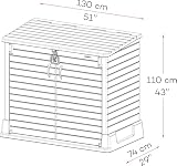 Duramax StoreAway 850L Plastic Garden Shed Outdoor Wheelie Bin Store Taupe view 13