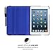 SAVEICON 360 Degrees Rotating Lychee Leather Case Smart Cover with Stand and Sleep/Wake Function for Apple iPad 4 with Retina Display, iPad 3/2 (iPad 2/iPad 3/iPad 4 Rotating, Royal Blue)