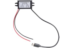 5V3A Step Down Converter 12V-24V Input USB C Power Adapter for Car Electronics, DashCameras & Tablets