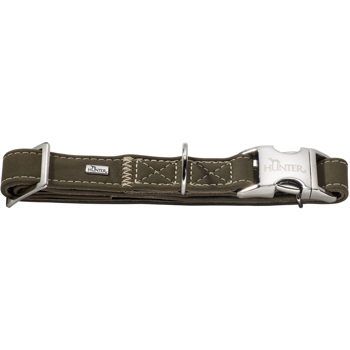 HUNTER 63868 00006 Hunting Collar Size, Nubuck Leather, S, oliv