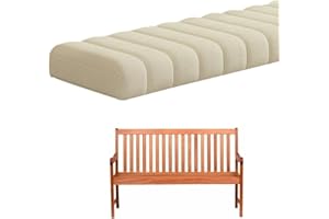 Indoor Outdoor Bench Cushion 38x18 Inch 48x18 42x16, Bay Window Seat Cushion Anti-cat Scratch, Non-Slip Bench Seat Pad for Ki