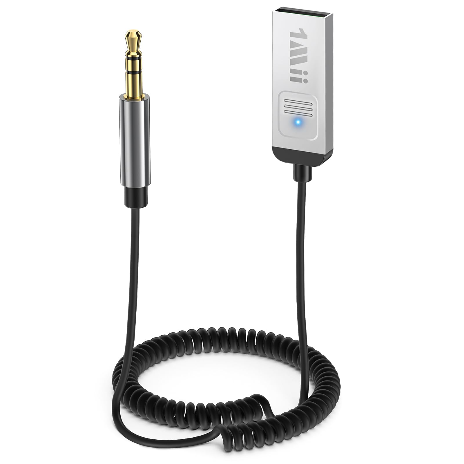 Photo 1 of 1Mii Aux Bluetooth 5.4 Adapter for Car, USB Powered to 3.5mm Jack Bluetooth Receiver for Car Audio Home Stereo, Wireless Audio Kit for Hands-Free Calls and Wireless Music Streaming, Plug and Play