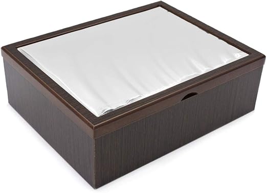 VALORI Drop Caja de joyería de Madera Caoba con Placa de Plata: Amazon.es: Hogar