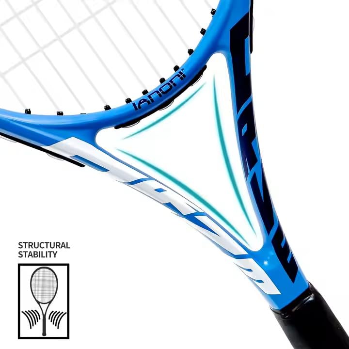 2-Player Tennis Racket Set for Adults - Professional 27-Inch Carbon Fiber Racquets, Includes 3 Tennis Balls & Premium Carry Bag - Lightweight & Shockproof Design