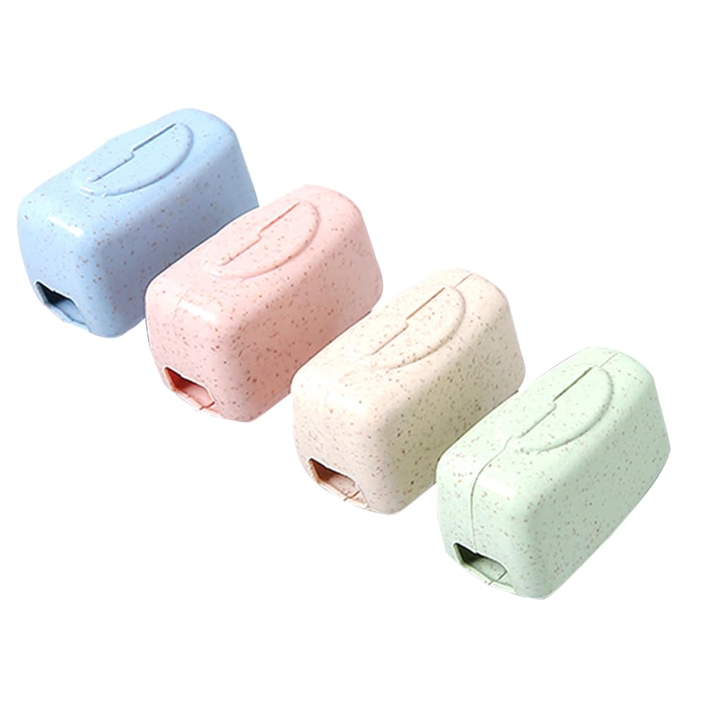 Amosfun 4pcs Travel Toothbrush Cover, Waterproof Toothbrush Caps, Toothbrushes Portable Protective Cases for Travel Camping and Outdoor Activities