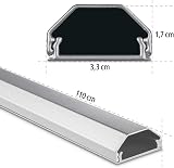 Hama Aluminium Cable Duct 110cm Silver Wall Mount Wire Management 5 Cables view 5
