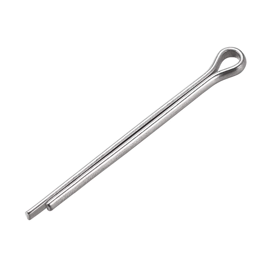 sourcing map Split Cotter Pin - 3mm x 40mm 304 Stainless Steel 2-Prongs Silver Tone Fastener Clip Key 15Pcs
