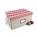 [Christmas Ornament Storage Box with Dividers] - (Holds 72 Ornaments up to 3 Inches in Diameter) | Acid-Free Removable Trays with Separators | 3 Removable Drawer Style Trays - (Cross Stitch)