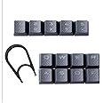 HUYUN FPS Backlit Key Caps Replacement for Corsair Cherry MX Key Switch Gaming Keyboards (Grey)