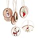 Caydo Natural Wood Slices, 50 Pieces 2.4-2.8 Inch Unfinished Wood Slices with Color Pens, Natural Jute Twine and Cotton String for Christmas Home Hanging Decorations and Wedding Ornaments