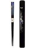 1 X Ryu Mei Yuzen Blue Chopstick 22.5cm 090009 [w/Box] Japan