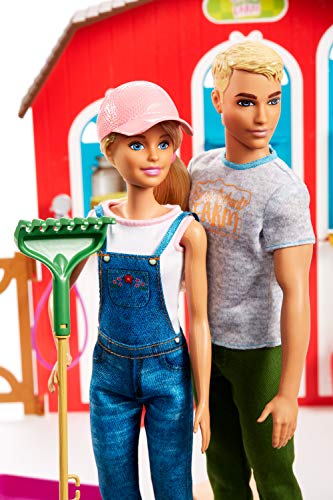 Barbie GFF51 Spaß auf dem Bauernhof Bauernhof Spielset mit Zwei Puppen, Puppen Spielzeug ab 3 Jahren – Bild 4