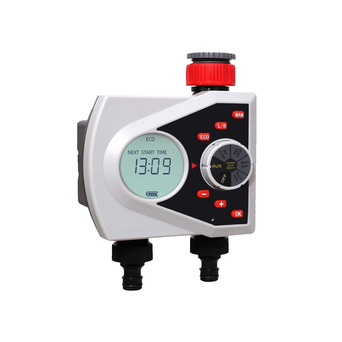 Garden Water Hose Tap Timer with Two Outlets Irrigation System Controller Watering Computer