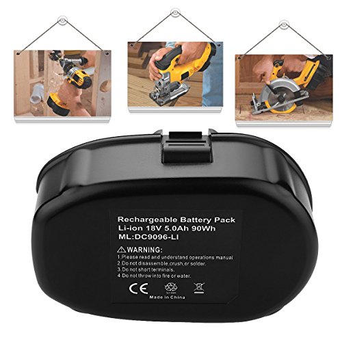 image for Energup Upgraded 5.0Ah Replacement for DeWalt 18v Battery DeWalt DE903