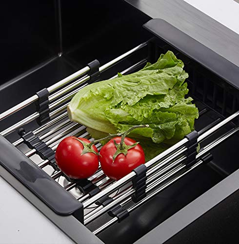 JYHW Schwarz Nano Kitchen Sink 304 Edelstahl-Wannen-Handgemachte Verdickte Unterbauwaschtisch 50 Zu Erhöhen × 43cm – Bild 6