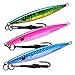 Saltwater Lead Vertical Jigs, Goture Artificial Bait Boat Fishing Lures Jigging Lures - Pack of 3