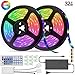 Led Strip Lights, 32.8Ft(10m) Waterproof 5050 RGB Light Strip Kits with 44 Keys IR Remote Control 12V Power Supply Color Changing Led Strip for Room, Bedroom, TV, Kitchen, Desk, Party