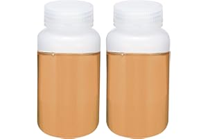 PATIKIL 2Pcs 250ml Reagent Bottles, PP Wide Mouth Round Bottles with Screw Cap for Lab Water Reagent Liquids Solid Sample Sto