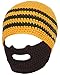 Simplicity Toddler's Warm Winter Crochet Bearded Beanie Hats Caps, Orange Stripe