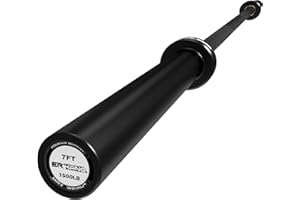 ER KANG 7FT Olympic Barbell, Weight Bar For Weightlifting and Powerlifting 45lb, Olympic Bar with Brass Bushings, 1500LB Strength Training Bar Fit 2'' Standard Weights Home Gym