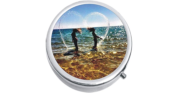Amazon Com Beach Ocean Hair Flip Bff Medicine Pill Box Health Personal Care
