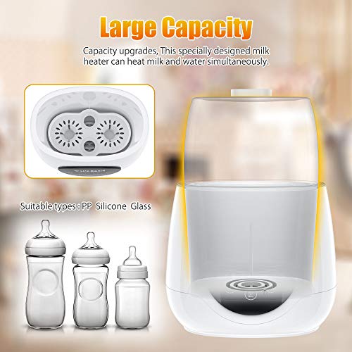 Baby Bottle Warmer Life Basis Deluxe Bottle Sterilizer & Smart Thermostat 5-in-1 with Breast Milk , Timer and Precise Temperature Control for Baby Food Bottles Sterilize - Thumbnail 5