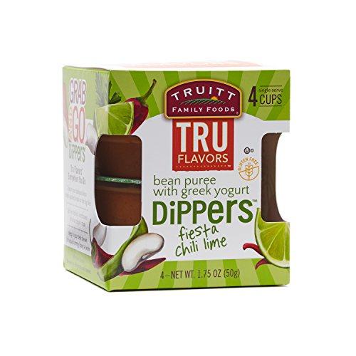 Truitt Family Foods Tru Flavors Fiesta Chili Lime Dippers, Non-GMO, Plant Protein 1.75 Ounce, 4 Count (Pack of 6)