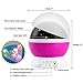 Star Projector Constellation Rotation Night Light Rechargeable Galaxy Light LED Bedroom Lamp with Music (Pink)