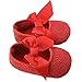 DZT1968® Baby Girl Soft Sole Bowknot Shoes Prewalker Sneakers (0~6 Months, Red)
