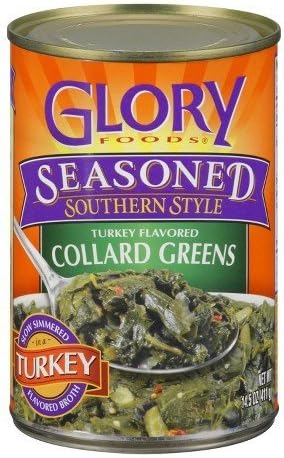 Glory Foods Seasoned Southern Style Turkey Flavored Collard Greens 14.5 oz TRG