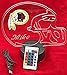Washington Redskins NFL Light Up Lamp LED Personalized Free Red Skins Football Light Up Light Lamp LED Table Lamp, It's Wow, with Remote, 16 Color Options, Dimmer, Free Engraved, Great Gift