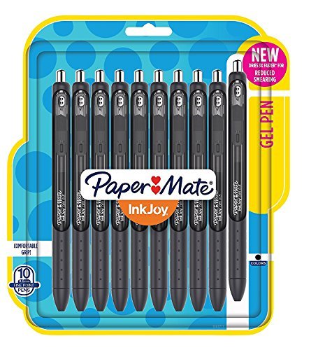 Paper Mate InkJoy Gel Pens, Fine Point, Black, 10-Count