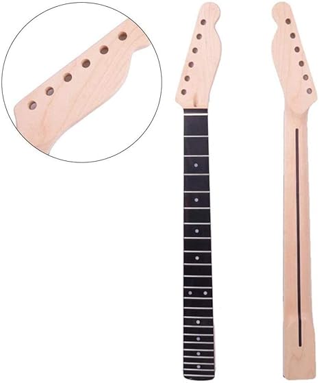 Amazon Co Jp Tele Tlの交換のためのエレキギターネック21メイプルローズウッドインレイ 黒 ホーム キッチン