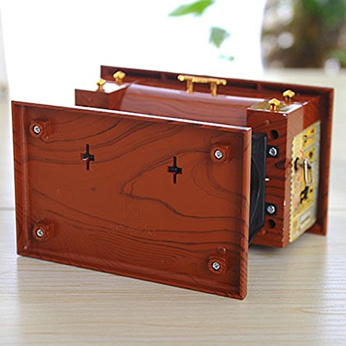 Gbell Mini Vintage Sewing Machine Music Box Toy - Home Table Decoration Ornaments - Mechanical Retro Music Box Christmas Birthday Gift for Kids Girls Boys Adults (Brown) - Thumbnail 7