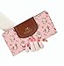 SeptCity Womens Wallet Cute Floral Soft Leather Clutch Gift for Her, 2071-Pink